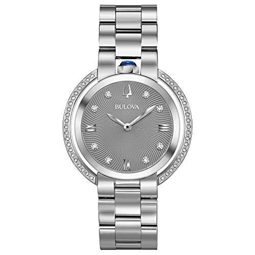 腕時計 ブローバ レディース 96R219 Bulova Ladies Rubaiyat Diamond Stainless Steel Watch | 35mm | 96
