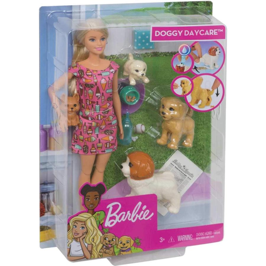 バービー バービー人形 Barbie Doggy Daycare Doll & Pets Playset with 4 Dogs & Accessories, Colo :pd-01231620:マニアックス Yahoo!店 - 通販 -
