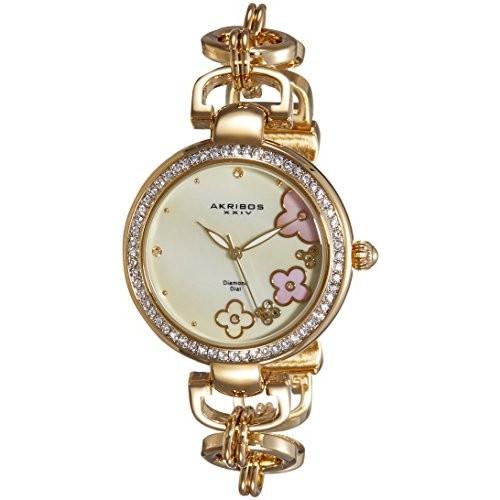 腕時計 アクリボスXXIV レディース AK874YG Akribos XXIV Women's Swarovski Crystal Watch - Mother of