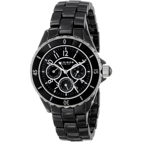 腕時計 アクリボスXXIV レディース AK544BK Akribos XXIV Women's AK544BK Ceramic Multi-Function Brac