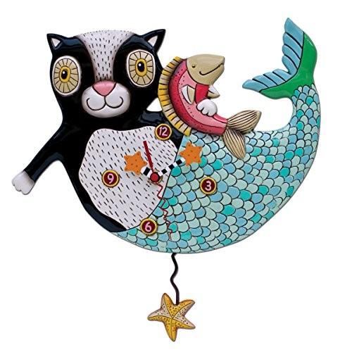 ALLEN DESIGN マーメイド掛け時計 アレンデザイン Allen Designs マーメイドキャットの振り子時計 ヒトデ