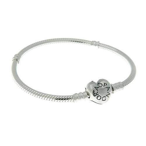 パンドラ ブレスレット チャーム 590719-21 PANDORA Silver Charm Bracelet with Heart ...