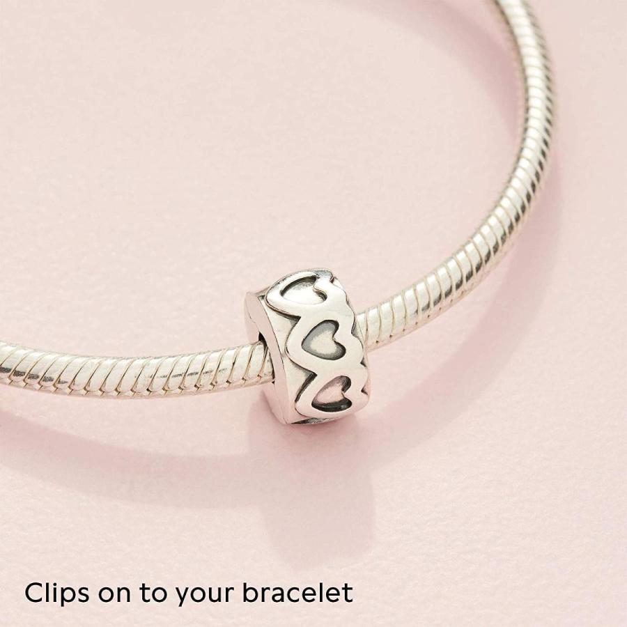 パンドラ　26,950円相当　ブレスレット　チャーム付 PANDORA パンドラ チャーム Sparkling & Polished Lines 14K