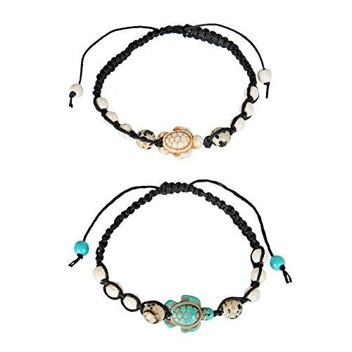 SPUNKYsoul ブレスレット アクセサリー SPUNKYsoul Turtle Bracelet Set Adjustable Best Friend Couples