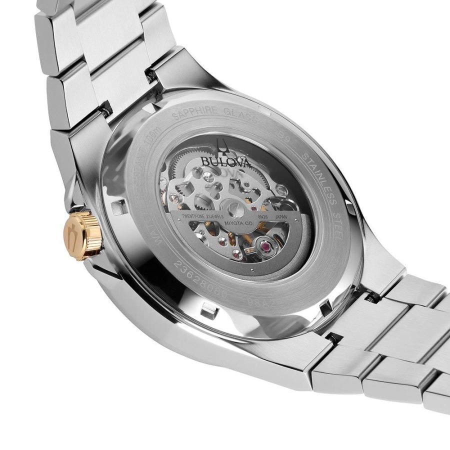 腕時計 ブローバ メンズ 98A224 Bulova Men's Classic Maquina Stainless Steel 3-Hand Automatic Watch, Sの画像