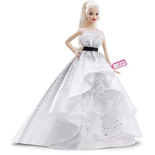 バービー バービー人形 日本未発売 FXD88 Barbie Collector 60th Anniversary Doll， Blonde， with Dia