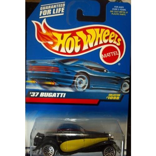 ホットウィール マテル ミニカー 1 Hot Wheels '37 Bugatti #1098 Black and Yellow