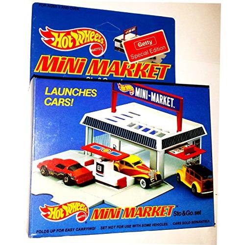 ホットウィール マテル ミニカー Hot Wheels Mini Market Sto & Go Set - Getty Gas exclusive 1987 Ma
