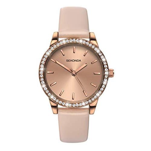 腕時計 セコンダ イギリス 2452.27 Sekonda Women's Analogue Classic Quartz Watch, Rose Gold 2452, Str