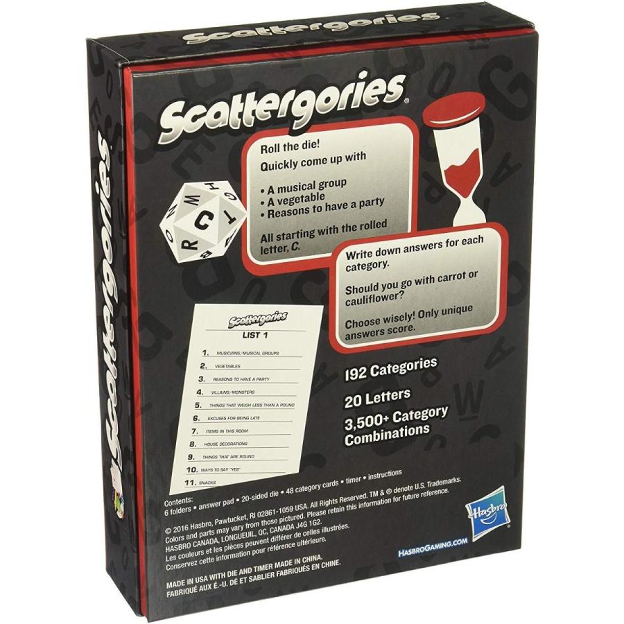 ボードゲーム 英語 アメリカ C1941 Hasbro Gaming Scattergories Board Gameの画像