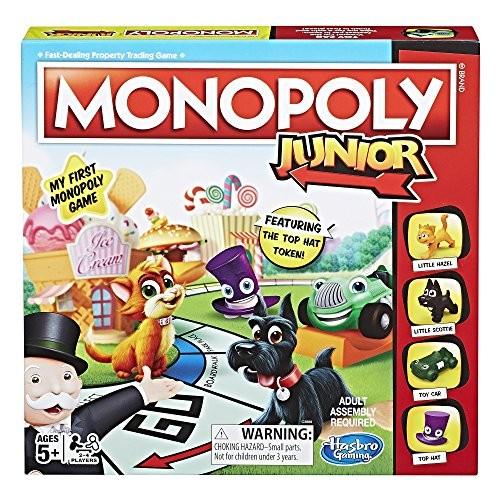 ボードゲーム 英語 アメリカ C3889 Hasbro Gaming Monopoly Junior Board Game, Ages 5 and up (Amazon E