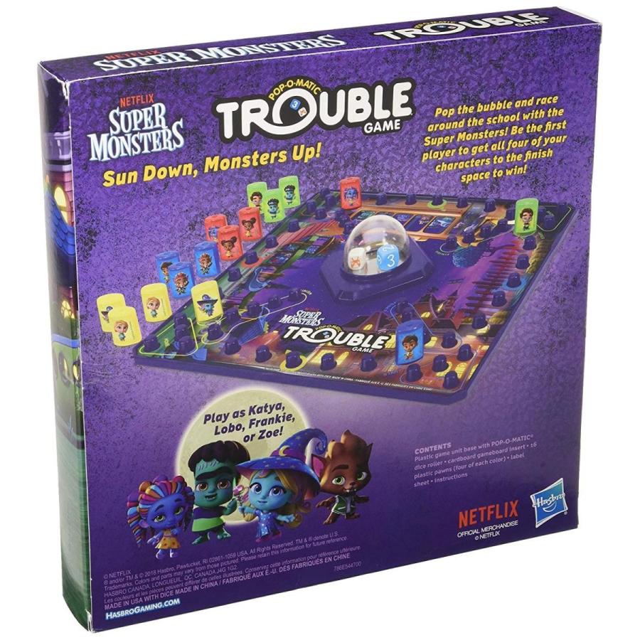 ボードゲーム 英語 アメリカ E5447 Hasbro Games Trouble: Netflix Super Monsters Edition Board Game f_1