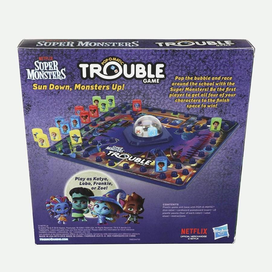 ボードゲーム 英語 アメリカ E5447 Hasbro Games Trouble: Netflix Super Monsters Edition Board Game f_4