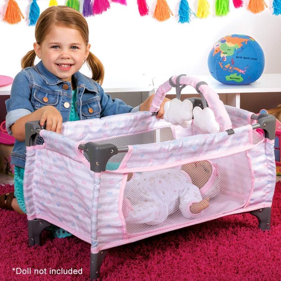 アドラ 赤ちゃん人形 ベビー人形 21963 Adora Pack-N-Play Deluxe Baby Doll Crib \u0026 Easy to Convert Cの画像