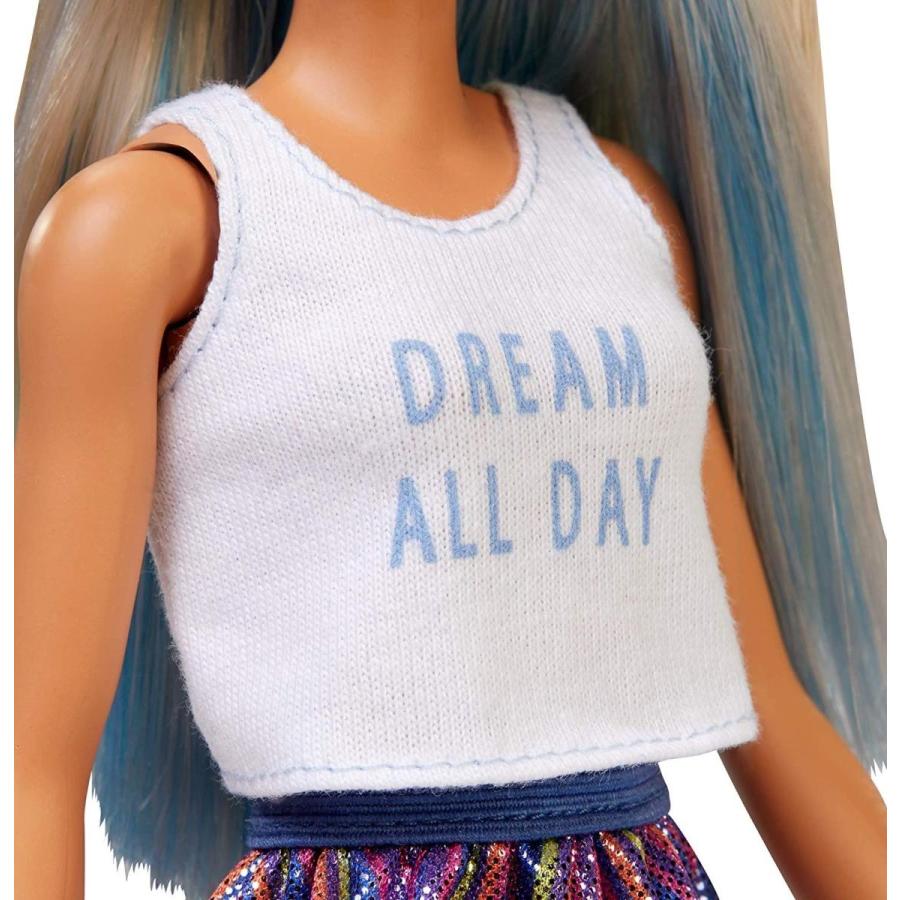 バービー Barbie ファッショニスタ120 白いタンクトップと、きらめく色のストライプのスカートを_2
