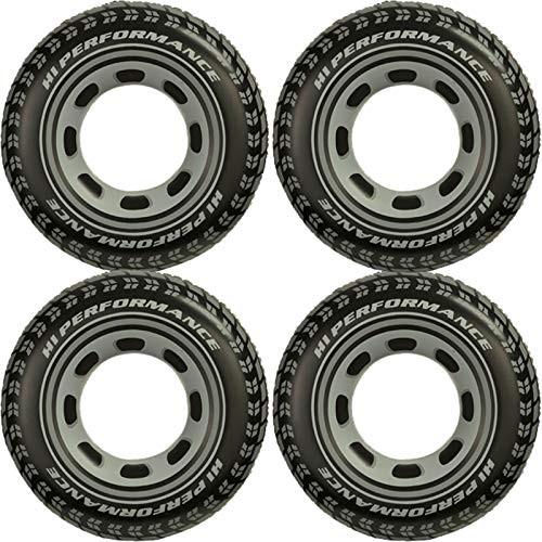 フロート プール 水遊び 44531 Intex Inflatable 36" Giant Tire Tubes for Swimming Pool/Lake/Ocean (4 P