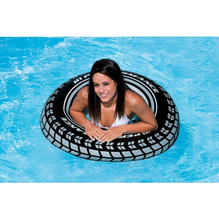 フロート プール 水遊び 44531 Intex Inflatable 36" Giant Tire Tubes for Swimming Pool/Lake/Ocean (4 P_1