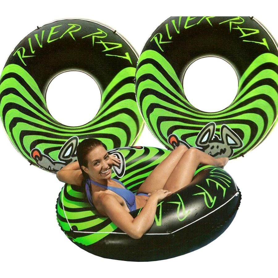 フロート プール 水遊び 3 x 68209EP Intex 3-Pack River Rat 48-Inch Inflatable Tubes for Lake/Pool/Rivの画像