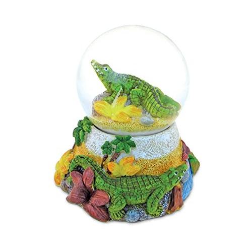 スノーグローブ 雪 置物 9377 CoTa Global Alligator Stone Snow Globe - Sparkly Water Globe Figurine wi