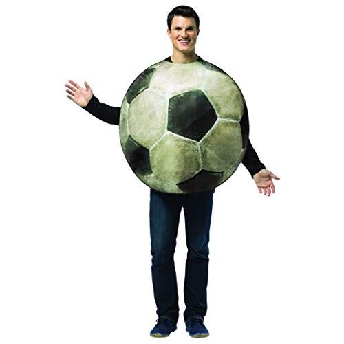 コスプレ衣装 コスチューム その他 6819 Rasta Imposta Get Real Soccer Ball， White/Black， One Size