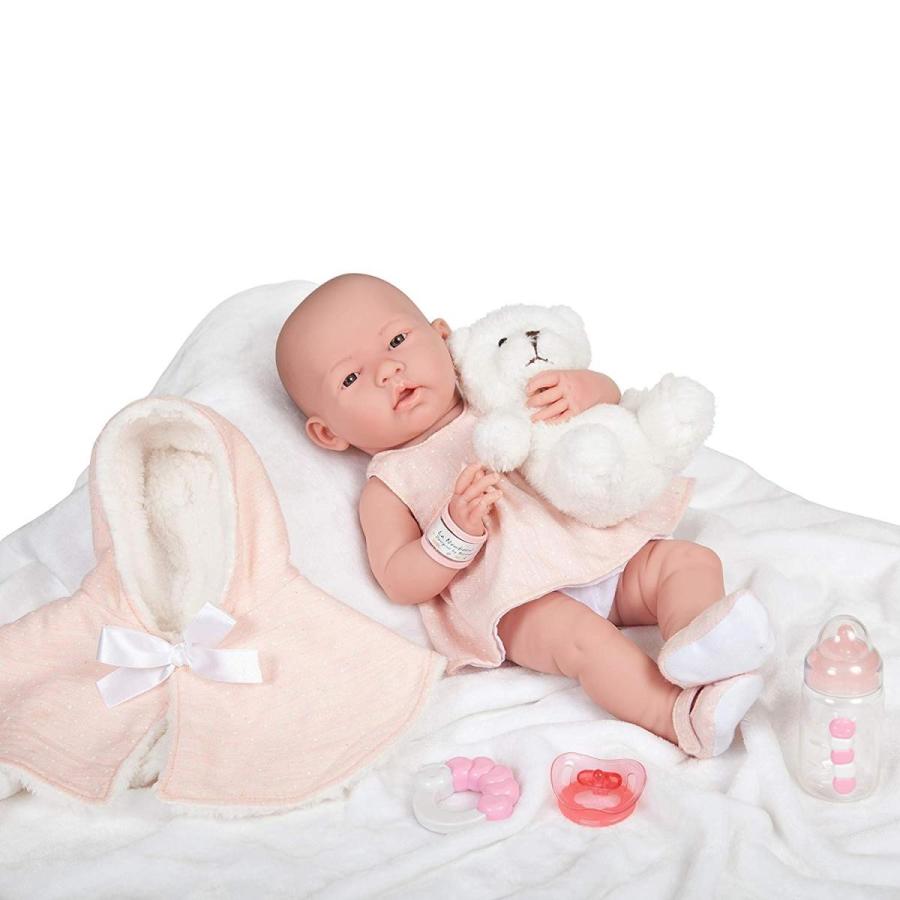 ジェーシートイズ 赤ちゃん おままごと 18065 JC Toys All-Vinyl La Newborn Doll in Pink Coat and_4