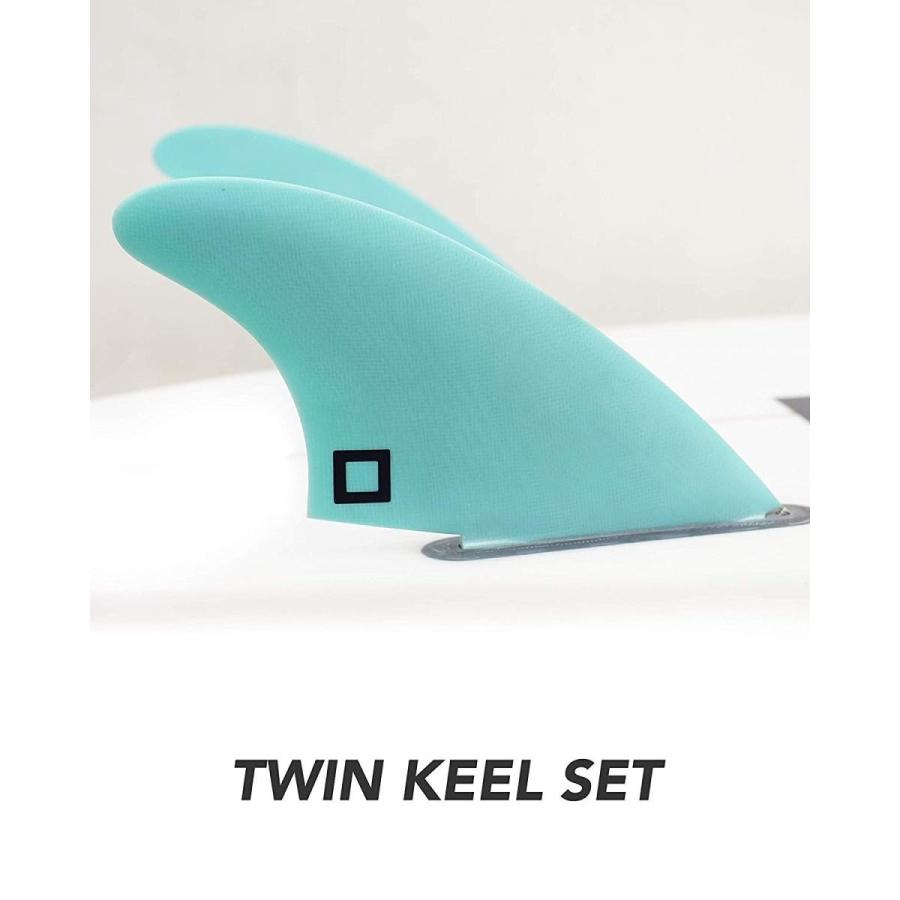 サーフィン フィン マリンスポーツ Surf Squared Twin Keel Fins (2 