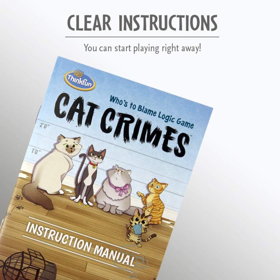 ボードゲーム 英語 アメリカ 1550 ThinkFun Cat Crimes Brain Game and Brainteaser, for Boys and Girls｜maniacs-shop｜06