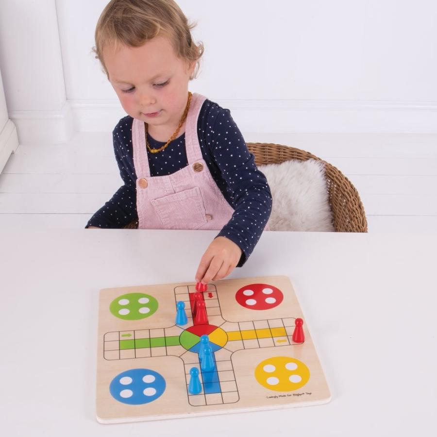 ボードゲーム 英語 アメリカ BJ904 Bigjigs Toys Traditional Ludo Gameの画像