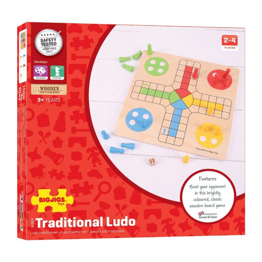 ボードゲーム 英語 アメリカ BJ904 Bigjigs Toys Traditional Ludo Gameの画像