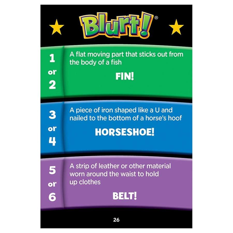ボードゲーム 英語 アメリカ EI-2917 Educational Insights Blurt! The Think-Fast, Shout-It Party Gameの画像