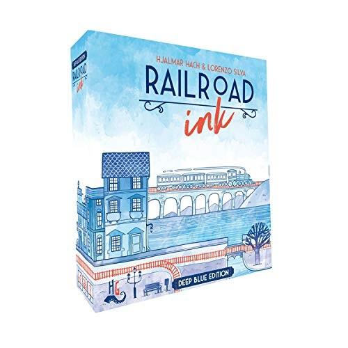 ボードゲーム 英語 アメリカ RRI001 Horrible Guild Railroad Ink: Deep Blue Edition - Roll Dice and D
