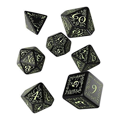ボードゲーム 英語 アメリカ QWOELV19 Elvish Dice Black/Glow-in-the-Dark (7) Board Game