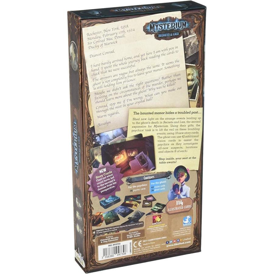 ボードゲーム 英語 アメリカ MYST03 Libellud Mysterium Secrets & Lies Board Game Expansion - Enigmat｜maniacs-shop｜02