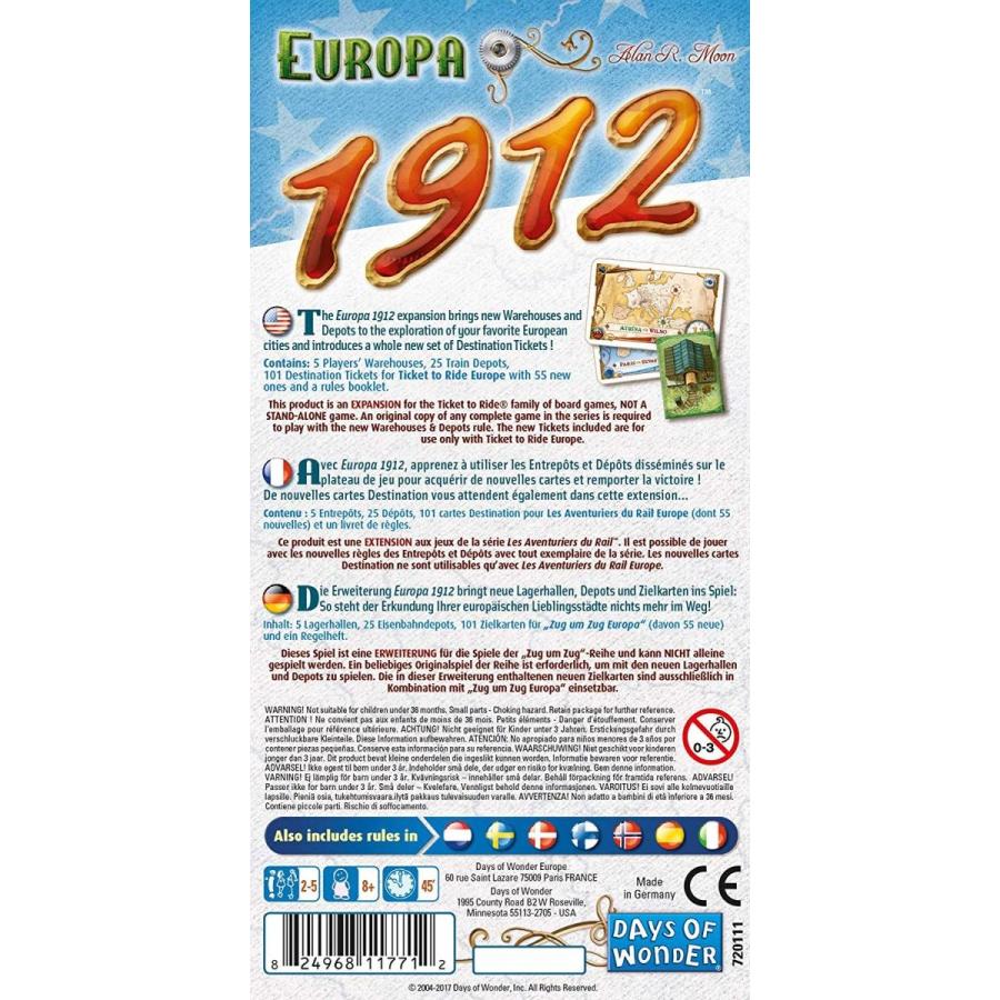 ボードゲーム 英語 アメリカ 720111 Ticket to Ride Europa 1912 Board Game EXPANSION - Expand Your Raの画像
