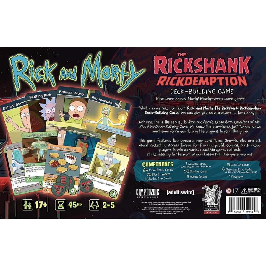 ボードゲーム 英語 アメリカ 02710CZE Rick and Morty DBG: The Rickshank Rickdemptionの画像