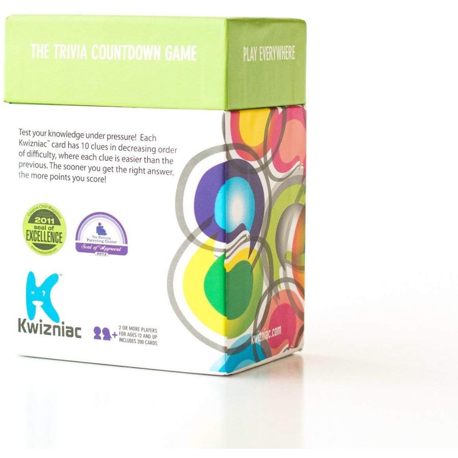 ボードゲーム 英語 アメリカ BRC1162 Kwizniac by Continuum Games, Trivia Countdown Card Game, 10 Cluの画像