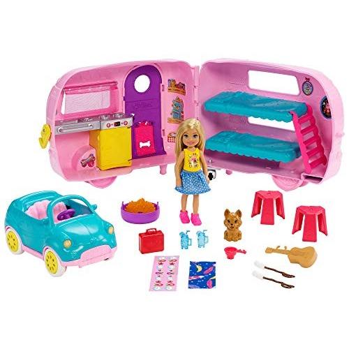 バービー バービー人形 FXG90 Barbie Toys, Camper Playset with Chelsea Doll and Accessories Including