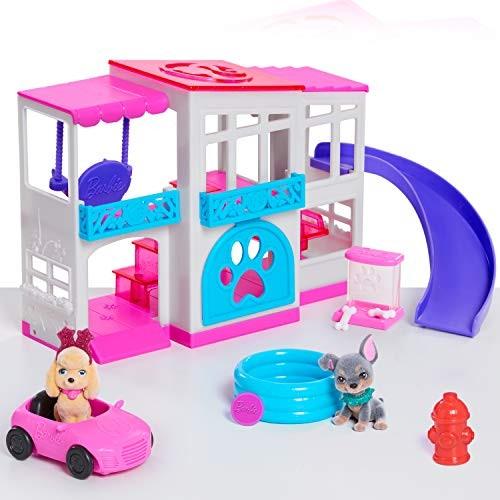 バービー バービー人形 63291 Barbie Pet Dreamhouse 2-Sided Playset， 10-pieces Include Pets and Access
