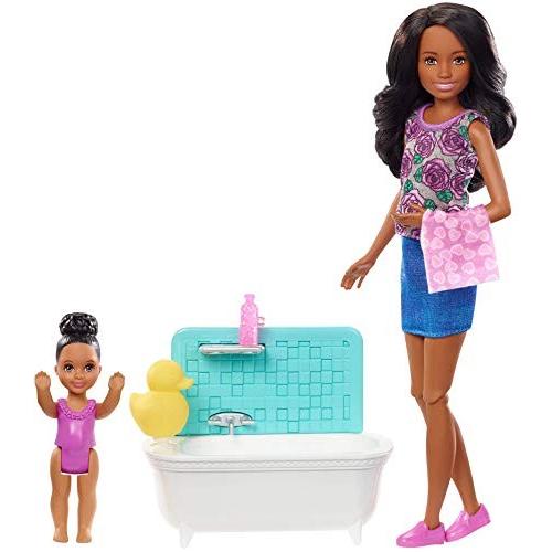 バービー バービー人形 FXH06 Barbie Skipper Babysitters, Inc. Playset with Bathtub, Babysitting Skipp