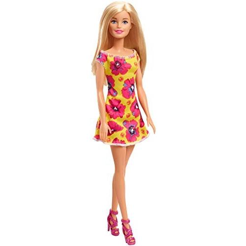 バービー バービー人形 GBK93 Barbie Doll, Blonde, Wearing Yellow and Pink Floral Dress