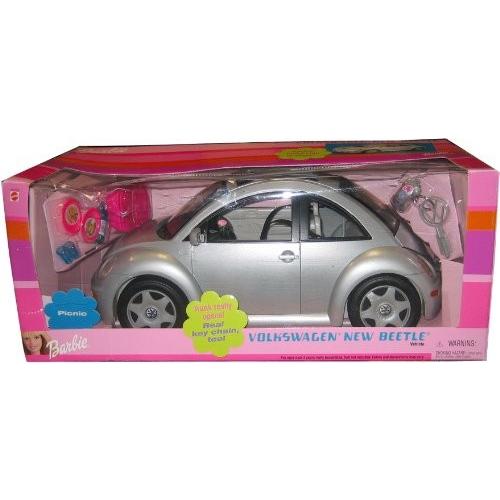 バービー バービー人形 Barbie SILVER VW Beetle Car - Volkswagen New Beetle Vehicle Play Set