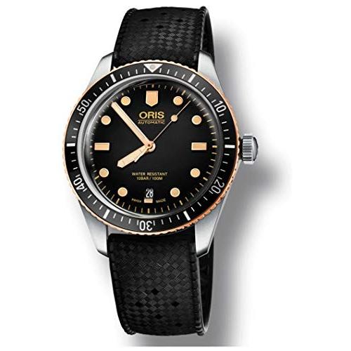 腕時計 オリス メンズ 01 733 7707 4354-07 4 20 18 Oris Divers Automatic Black Dial Men's Rubber Watch