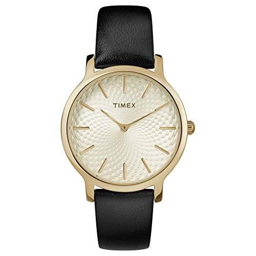 腕時計 タイメックス レディース TW2T290009J Timex Women's TW2T29000 Metropolitan 34mm Black/Gold-