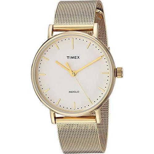 腕時計 タイメックス レディース TW2R26500VQ Timex Women's Fairfield 37mm Watch ? Gold-Tone & Cr