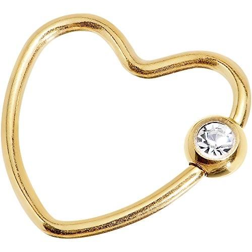 ボディキャンディー ボディピアス アメリカ 60524-GD Body Candy Anodized Titanium Steel Clear