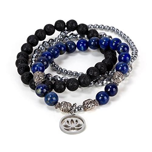 SPUNKYsoul ブレスレット アクセサリー SPUNKYsoul Lotus New Beginnings Bracelet Hematite for healing