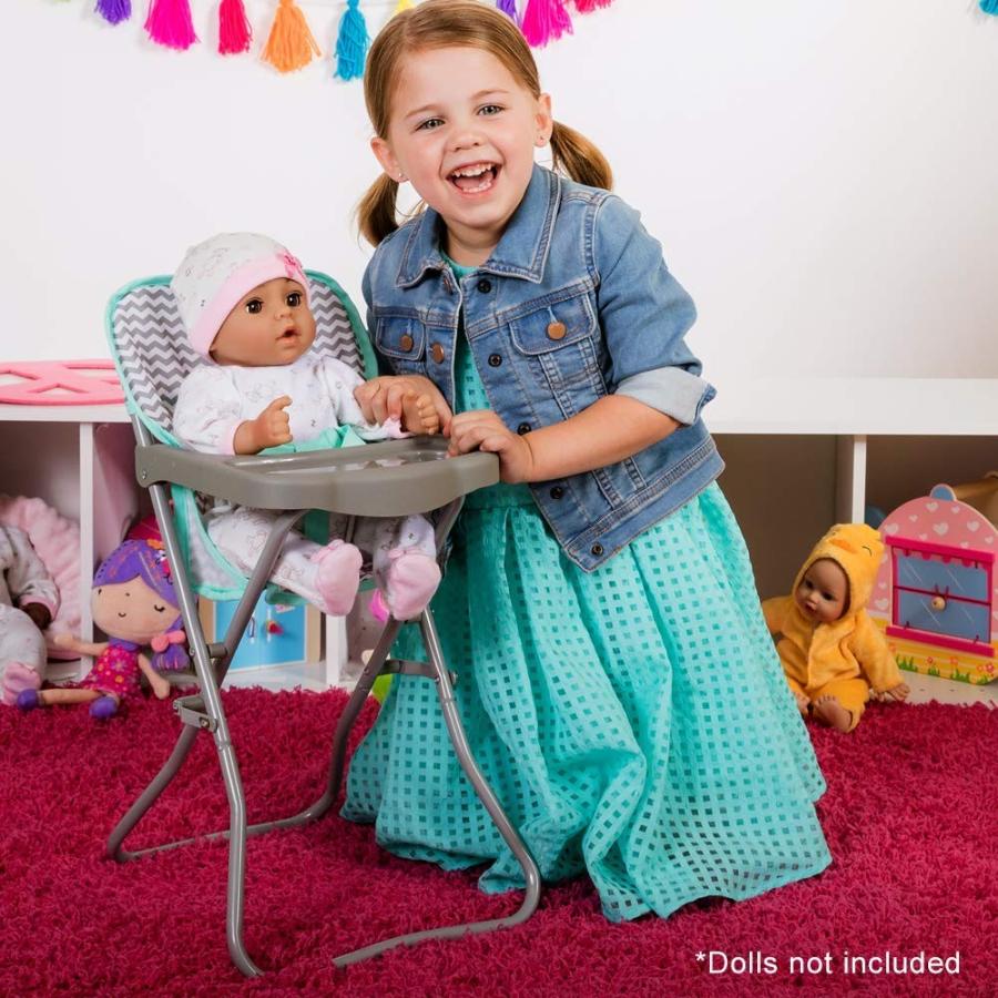 アドラ 赤ちゃん人形 ベビー人形 21962 Adora Baby Doll Folding High Chair with Trendy Zig Zag Pattの画像