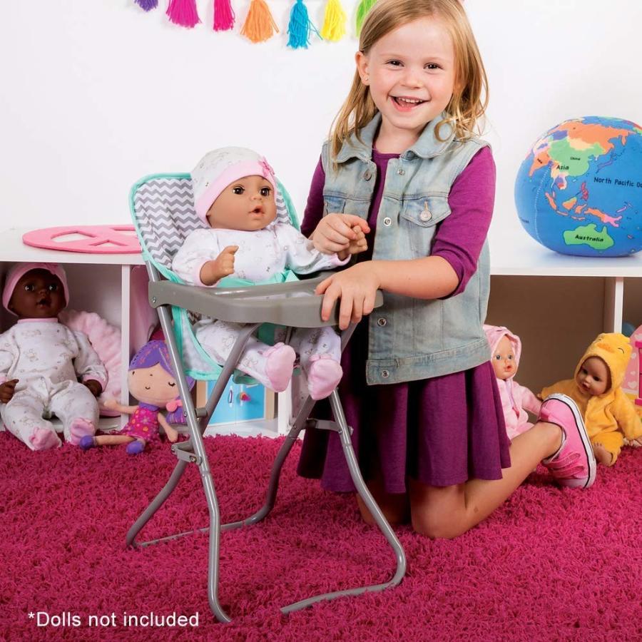 アドラ 赤ちゃん人形 ベビー人形 21962 Adora Baby Doll Folding High Chair with Trendy Zig Zag Pattの画像