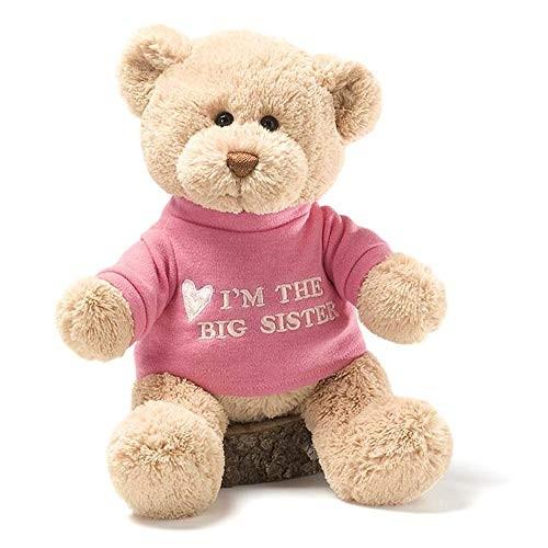 ガンド GUND ぬいぐるみ 6047554 GUND “I’m The Big Sister” Message Bear with Pink T-Shirt， Teddy B