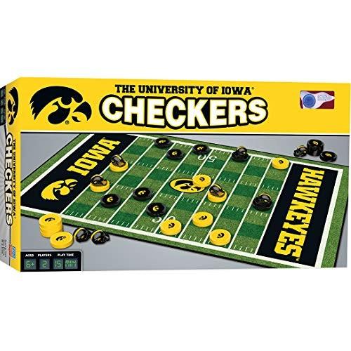 ボードゲーム 英語 アメリカ UIA3030 MasterPieces NCAA Iowa Hawkeyes Checkers Board Game , 13\" x 21\"""